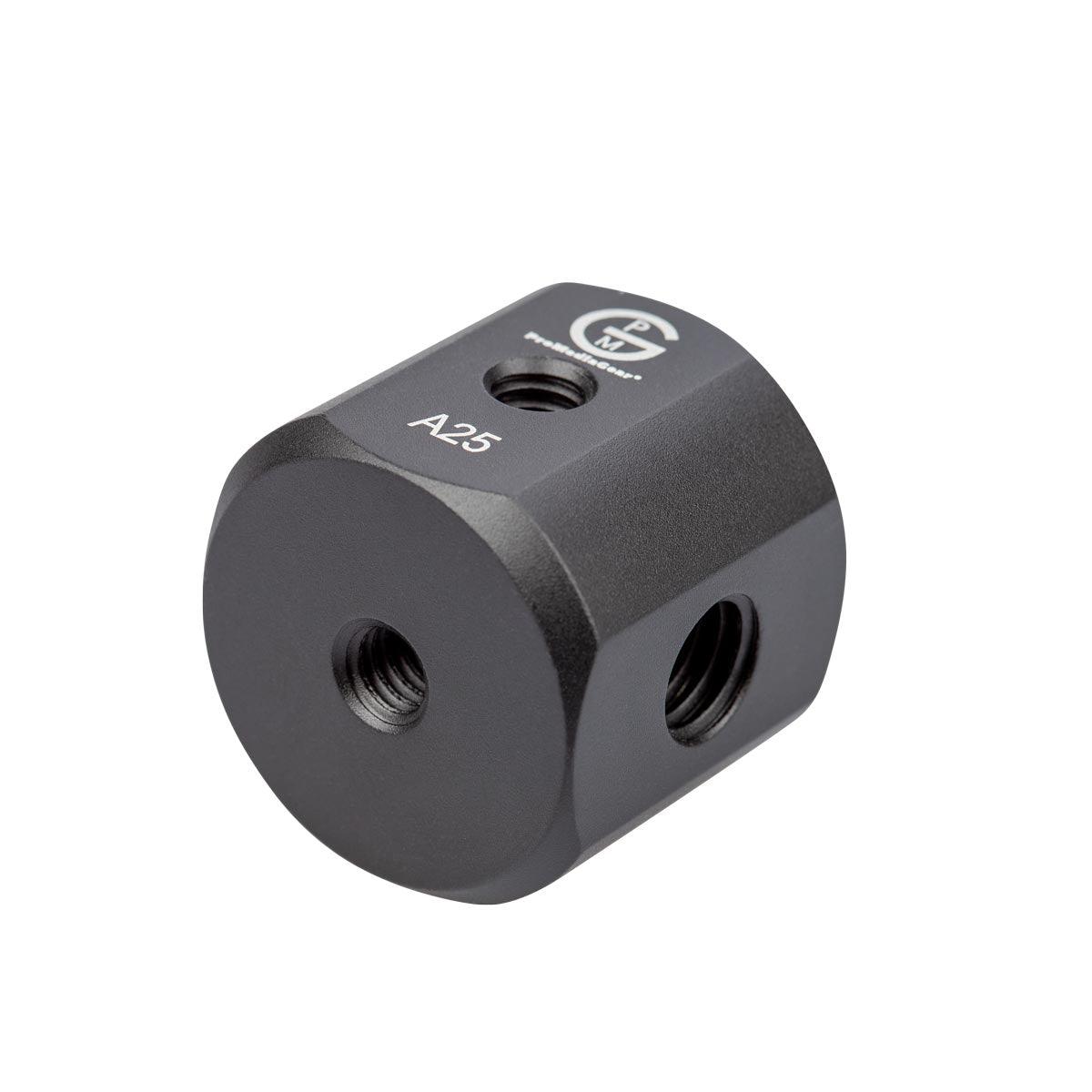 Cube Connector with 1/4-20" and 3/8-16" threaded holes
