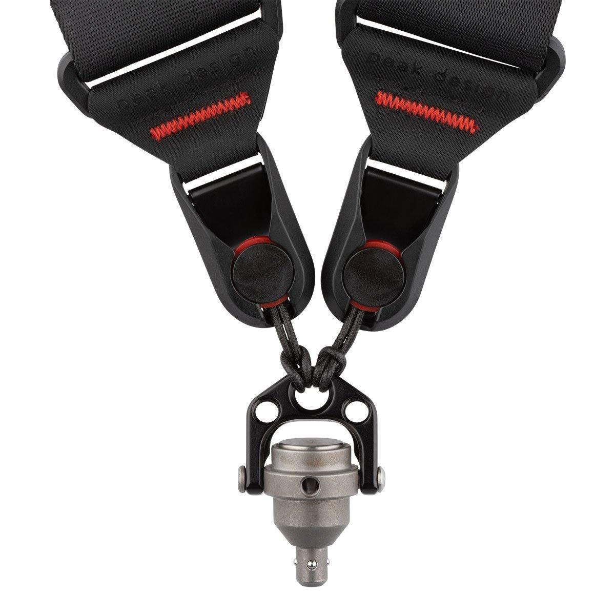 Shown here with Peak Design Slide Strap