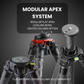 TR344LBL Carbon Fiber Tripod with Leveling Head | 4 sections 71 inches height