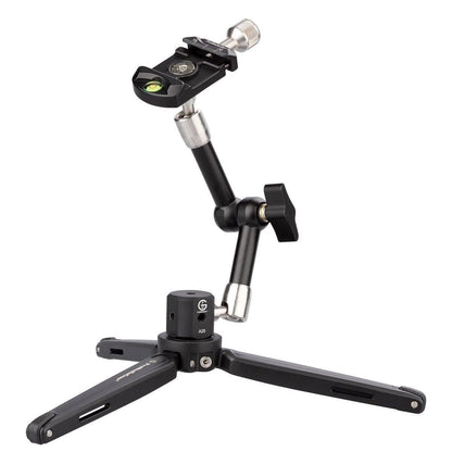 TR01 Mini Ground Tripod with Friction Arm( 7 inch)  and Arca-Style Clamp