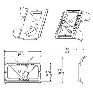 PCBGE2 Arca-Plate for Canon 20D-50D with BG-E2 Grip
